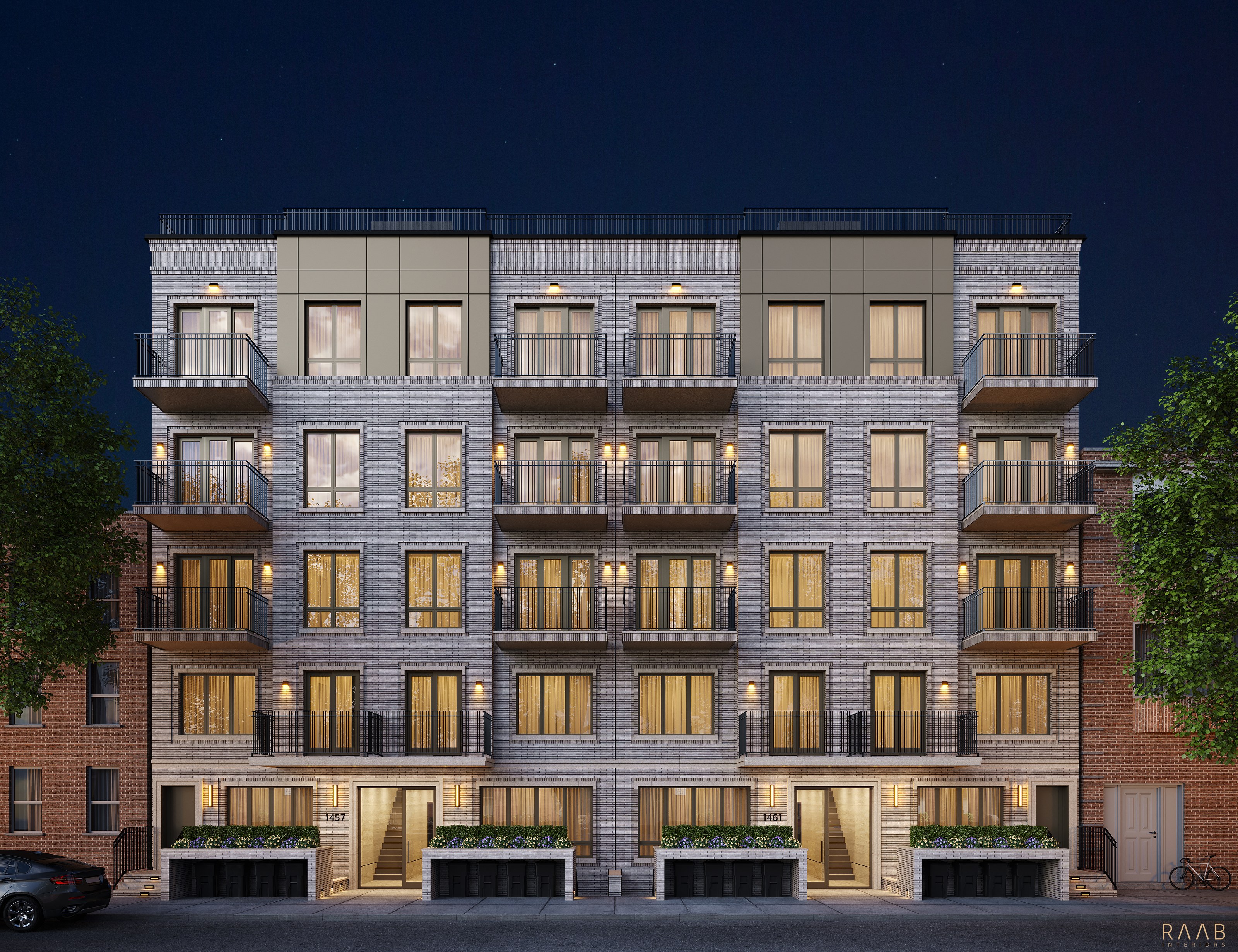 The 53rd Residences at night