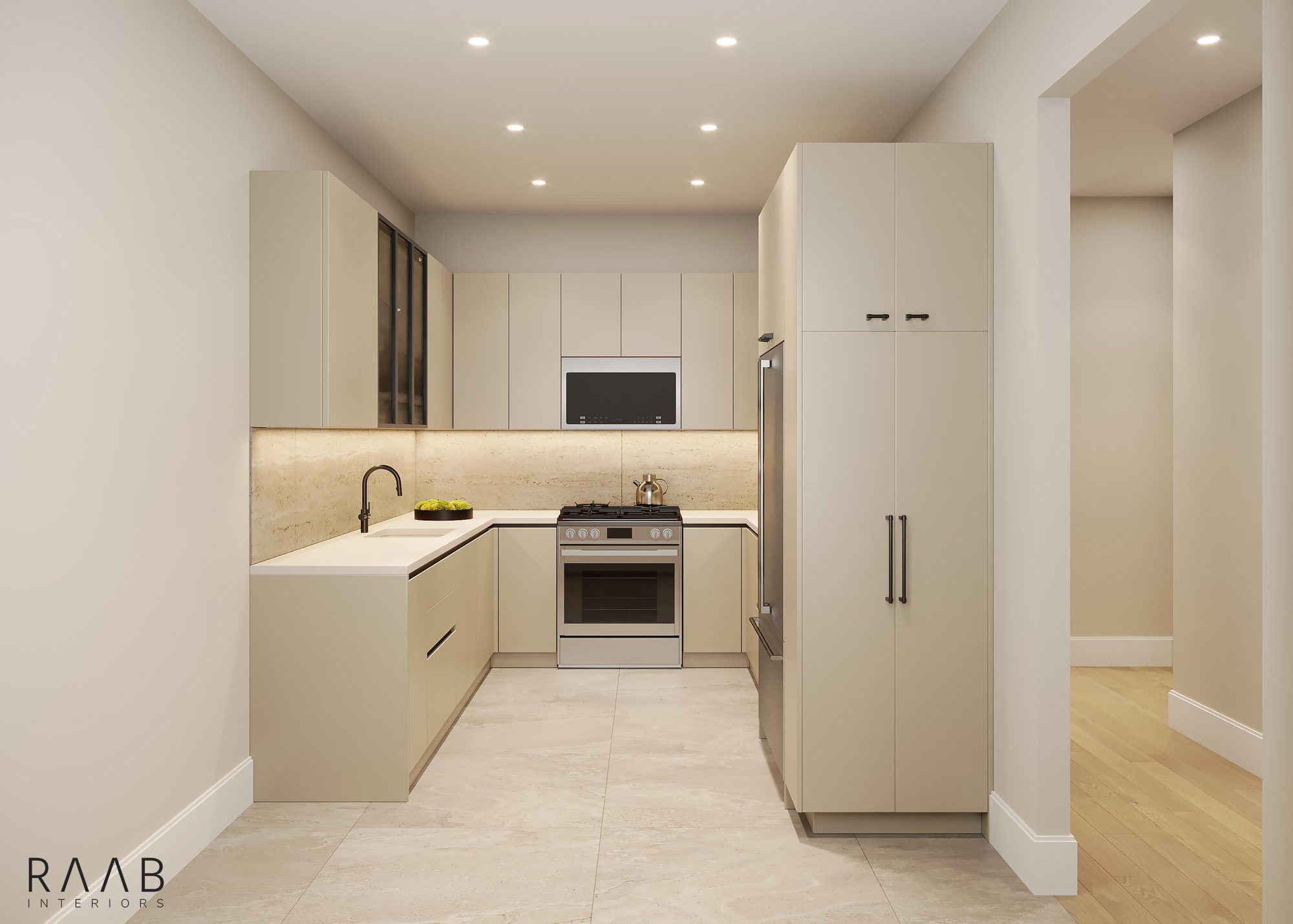 Kitchen with island